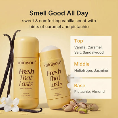 Vanilla Pistachio Aluminum Free Deodorant | 24H Odor Control + Dark Underarm Brightening for Sensitive Underarms
