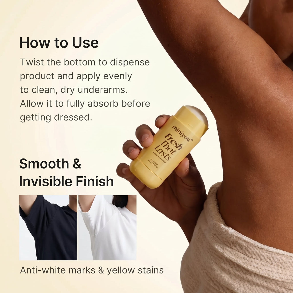 Vanilla Pistachio Aluminum Free Deodorant | 24H Odor Control + Dark Underarm Brightening for Sensitive Underarms