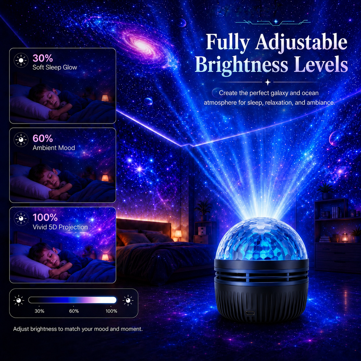 🦖 HOT DEAL 50% OFF |  Markedke 5D Galaxy Projector