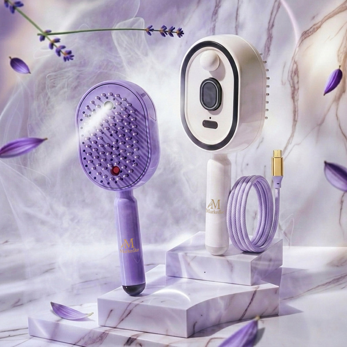 Frizz-Control Hair Brush with Soothing Mist Spray 💨✨ | Perfect for Dry, Brittle Hair 💧🌟