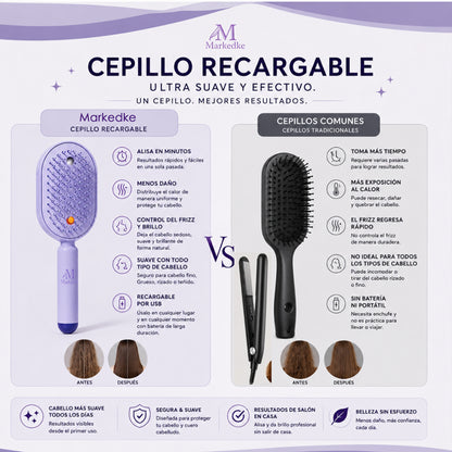 Frizz-Control Hair Brush with Soothing Mist Spray 💨✨ | Perfect for Dry, Brittle Hair 💧🌟