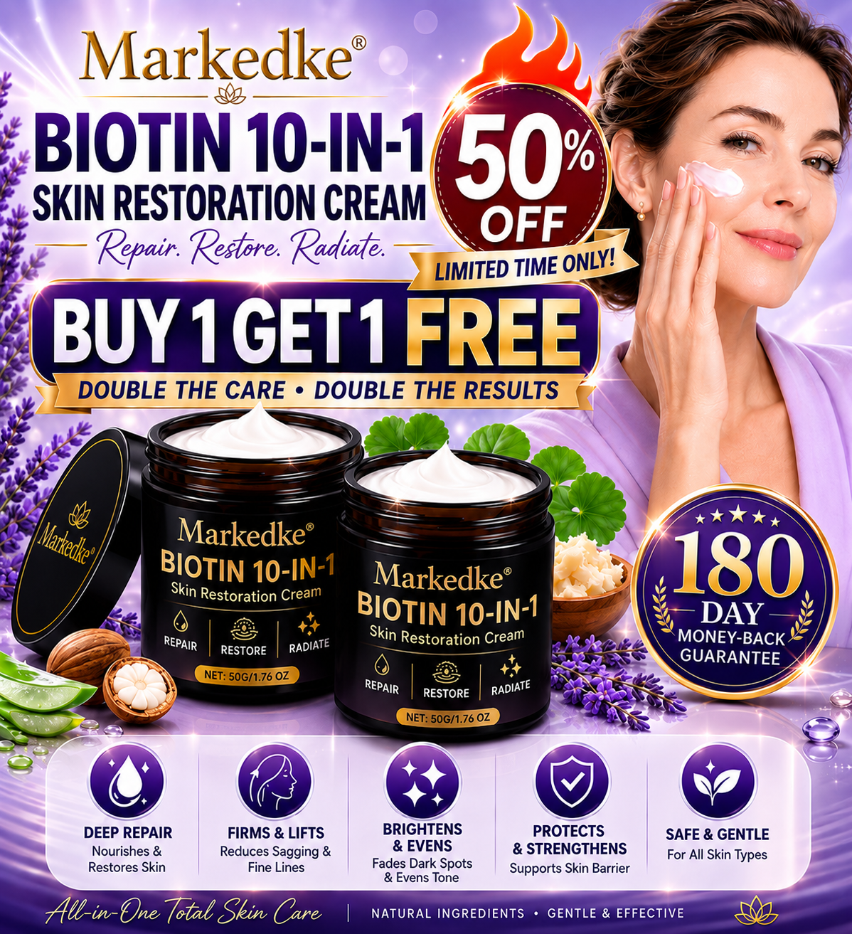 Markedke BIOTIN 10-IN-1 SKIN RESTORATION CREAM